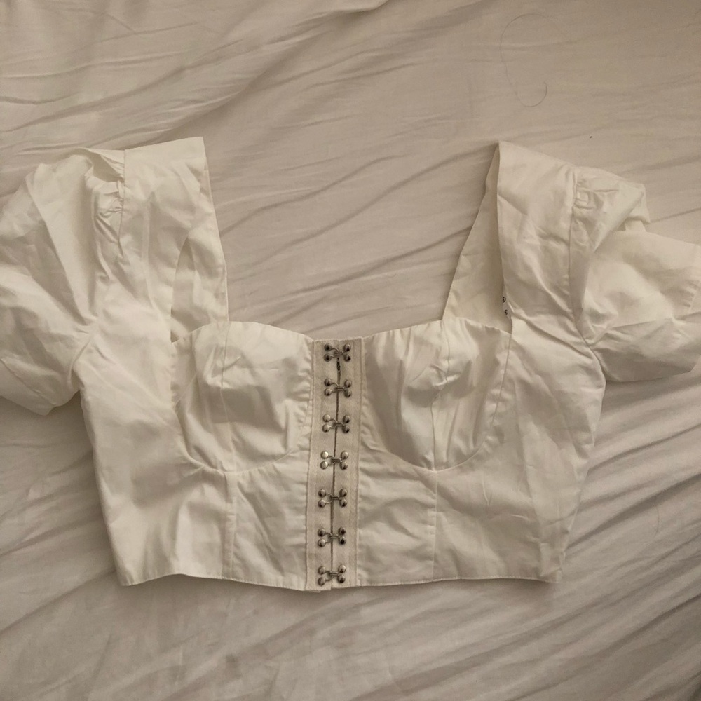 Puff Sleeve Crop Top